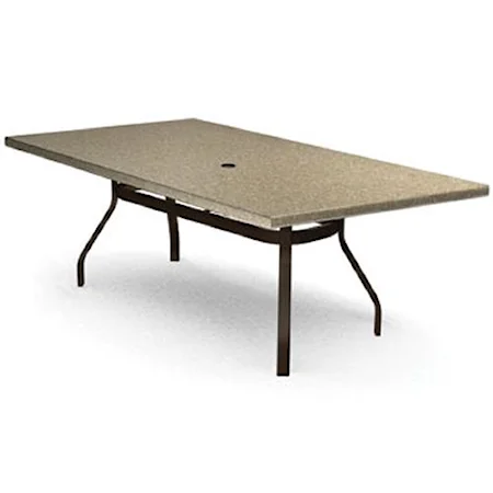 42x84 Rectangular Balcony Table with Umbrella Hole